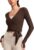 CRZ YOGA Cloudweight Wrap Shirts for Women – Workout Yoga Pilates Casual Long Sleeve Tops Cross V Neck Tie Soft Tees