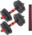 ZJchao Roundness Dumbbell Set Adjustable Coated Cement Filled Weight Plates with Non Slip Connection Rod for Home Gym Fitness Workout Steel Rubber Cement Material 10kg 40cm