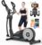 pooboo Elliptical Machine, Elliptical Machines for Home Use with Hyper-Quiet Magnetic Driving System, 16-Level Adjustable Resistance, with LCD Monitor & Rotatable Tablet Stand, 400LBS Weight Capacity