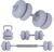 3-in-1 Adjustable Dumbbell Set 13/18/22/35LB – Soft Shell Weight Set Converts to Barbell & Kettlebell with Connector, All-in-1 Home Gym Strength Training Equipment for Men & Women