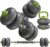LIFERUN Adjustable Dumbbell Set, Soft PVC Coated, 45lbs/67lbs Free Weight Set Home Gym, 4-in-1 Used As Barbell, Dumbbells, Kettlebell, Weight Plates, Weights Dumbbells Set, Space Saving Fitness Exercise For Men/Women