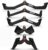 SQUATZ Lat Pulldown Attachments, T-bar, V-bar, Pulley Cable Attachments, Bicep Curl, Tricep Lat pulldown Bar, Mag Grips, Back Strength Training Rubber Coated Handles for Comfort and Grip, Set of 5