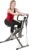 Sunny Health & Fitness Row-N-Ride PRO, Full Body Combo Squat Machine w/Optional Resistance Band, Easy Setup Ab Workout Exercise Equipment for Home, Whole Body Cardio, Optional SunnyFit App Connection