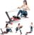 Ab Machine, 4 in 1 Foldable Rowing Machine Full Body Workout for Home Gym, Ab Workout Machine with 4 Adjustable Handle & LCD Monitor
