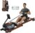 Dripex Water Rowing Machines for Home Use, Foldable Row Machine with 400LBS Weight Capacity, Rower Machine with Dedicated LCD Monitor, Comfortable Seat, Bluetooth App Compatible for Home Gym Exercise