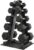 150 lb Dumbbell Set with Rack – 5/10/15/20/25 lb Pairs, Rubber Hex Weights for Home Gym, Cast Iron A-Frame Storage Stand for Full-Body Workout