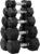 Rubber Encased Hex Dumbbell Set Contoured Handle for Muscle Toning, Strength Building & Full Body Workout, 60LB, 100LB and 150LB Set