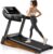 UMAY Fitness Home Folding Incline Treadmill with Pulse Sensors, 3.0 HP Quiet Brushless, 300 lbs Capacity (Black or Gray)