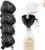 RED HARE Premium Protein Powder Containers with Sturdy Aluminium Carabiners, Portable Pre Workout and Protein Powder Funnels for Supplement Powder Mixes, 2 Large&2 Small Water Bottle Funnels
