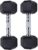 GYMENIST GYMENIST Single Hex Rubber Dumbbell with Metal Handles Exercise Heavy Dumbbell Workout Weights Sold As Singles