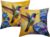 Hummingbird Flower Pillow Cover Oil Painting Floral Bird Pillow Cases 18×18 Inches Farmhouse Spring Decor Cushion Covers 2Pack for Couch Sofa Bedroom(Blue)