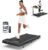 WELLFIT 10% Incline Walking Pad with Handle Bar, Foldable Treadmills for Home and Office, Under Desk Treadmill 320lbs Capacity, 3.0HP Voice Control, Portable Compact for Condo Space Saver Easy to Move