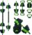 4-in-1 Adjustable Dumbbell Set, 44 lbs Weight Set Used as Dumbbell, Barbell, Kettlebell & Push up Stand, Multifunctional Home Gym Workout Equipment for Men & Women, Green