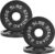 2″ Cast Iron Weight Plates | 2.5LB to 45LB Standard Gym Plates (Singles, Pairs & Multi-Pack Sets) | Black with Silver Numbers for Barbell, Dumbbell, Powerlifting & Home Gym