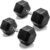 CAP Barbell 65 LB Rubber Coated Hex Dumbbell Hand Weight – Pair | Chrome Handle