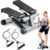 Sunny Health & Fitness Mini Stepper for Exercise at Home, Stair Step Workout Machine with Resistance Band and Over 300lb Weight Capacity, Optional Twist Motion and Free SunnyFit App Connection