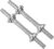 JFIT Threaded Dumbbell Handles, Set of 2, with Star Collars, Fits 1” Standard Plates