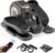 HARISON Under Desk Elliptical Machine with Multi-Functional LCD Display, Ellipse Leg Exerciser for Seniors with 12-Level Adjustable Speed and Resistance Bands