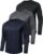 3 Pack Long Sleeve Shirts for Men – Quick Dry Moisture Wicking UV Sun Protection T-Shirts for Fishing Workout Athletic Gym
