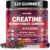 Creatine Monohydrate Gummies 8000 mg for Men & Women, Creatine Supplement for Enhanced Muscle Growth, Energy Boost – with L-Taurine, Sugar Free, Vegan, Raspberry BlackBerry Blueberry Flavor-120 Count