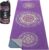 MoKo Yoga Towel, Non Slip Hot Yoga Mat Yoga Blanket Printing Pattern Quick Dry with Corner Pocket for Bikram, Pilates, Gym Workout, Outdoor Picnic, Purple Mandala