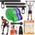 Portable Heavy Duty Resistance Bar with 3 Resistance Bands, Pilates Bar with Pull Up Bands & Training Poster, Yoga Pilates Equipment for Home Gym