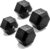 CAP Barbell 70 LB Rubber Coated Hex Dumbbell Hand Weight – Pair | Chrome Handle