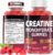 Creatine Monohydrate Gummies 5000mg Per Serving for Men & Women, Creatine Supplement for Increase Strength & Muscle Recovery – with Sugar Free, Gluten Free, Natural Raspberry Flavor-60 Count