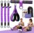 WOQQW Multifunction Pedal Resistance Band with Handle, Upgraded 3 Tube Adjustable Foot Resistance Bands for Core, Arm, Legs, Body Puller Trainer – Sit Up Exercise Equipment for Women Men
