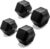 CAP Barbell 80 LB Rubber Coated Hex Dumbbell Hand Weight – Pair | Chrome Handle