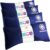 Lavender Eye Pillows – Yoga Eye Pillows Namaste Hot Cold Aromatherapy for Stress, Meditation, Spa, Relaxation Gifts – Made in USA by Happy Wraps – Set of 4 – Navy Cotton