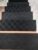 9″X36″ Bullnose Stair Treads Carpet Non-Slip for Wooden Steps Indoor, Machine Washable and Reusable with Tape Free Self-Adhesive Back for Pets, Set of 15, Black