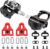 Venzo Sealed Fitness Exercise Indoor Bike Bicycle Pedals & Cleats – Compatible with Peloton, Look Delta & Shimano SPD – with Toe Cages Pedals Set or Cage Removal Tool for Indoor Fitness Exercise