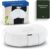 Mindful & Modern Large Meditation Cushion | Zafu Yoga Bolster Meditation Floor Pillow Seat | Buckwheat Hull Filled Crescent Shaped Cushion with Removable Washable Cover + Carry Handle | White