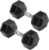 Signature Fitness Premium Rubber Encased Hex Dumbbell