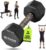 Rubber Coated Dumbbells – No Roll Design Easy-Grip Steel Knurled Handle, Weights Dumbbells Set for Strength Training – Ideal Weights Set for Home Gym – 10-60 LBS SOLD INDIVIDUALLY