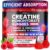Creatine Gummies Monohydrate Complex 9000MG, Pre-Workout for Men & Women, Creatine Gummy with L-Taurine, BCAA 2:1, B12/6 for Muscle Support, Enhance Strength, Energy Boost-120 Count
