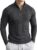 JMIERR Mens Quarter Zip Pullover Slim Fit Ribbed Long Sleeve Athletic Shirt | Textured Knit, Muscle Fit, Gym Tops, Long Sleeve, Workout T Shirt, Lightweight, Breathable, Running Training Activewear