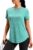 Women’s Workout Shirts Bum-Covering Length Lightweight Short Sleeve Dry Fit Athletic Hiking Running Summer Tops for Women
