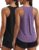 PINSPARK Workout Tops for Women Racerback Tank Top Pack Sleeveless Athletic Running Tops Loose Gym Shirt Quick Dry Yoga Tank