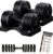 BYZOOM FITNESS Pure Series Adjustable Dumbbell – 12.5/25/27.5/75lb – SINGLE UNIT or PAIR(check before purchase) – 5-in-1/ 10-in-1 / 21-in-1 Flexible Hand Weights for Home Gym, Strength Training & Fitness Workouts, White OR Black