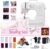 Portable Sewing Machine for Beginners, Mini Electric Sewing Machine 12 Built-in Stitch Patterns, 2 Speed with Foot Pedal & Sewing Kit, Easy DIY Household máquinas de coser for Kids Ages 8-12
