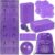 Foldable Yoga Mat and Blocks Set for Women with 2 Pack Yoga Blocks and Strap,Thin Non Slip Pilates Mat with Bag, Home Workout Equipment Essentials Starter Kit for Beginners Full Body Toning