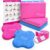 TTolbi Yoga Starter Kit – Yoga Blocks 2 Pack, Strap & 2 Knee Pad Cushions | Non-Slip EVA Foam Equipment for Stretching, Flexibility & Joint Comfort | Home Pilates Set for Beginners, Women & Men