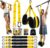 Pull Up Assistance Bands, 4 Adjustable Heavy Duty Resistance Bands for Pull Up Bar, Pull Up Assist Bands with Fabric Feet/Knee Rest for Home Gym Fitness Exercise Strength Training(70-280lbs)