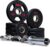Rep Fitness Hard Chrome EZ Curl Barbell with Choice of Rubber-Coated Olympic Weight Plate Set