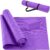 Signature Fitness All Purpose 0.25 Inch Thick High Density No Tear Exercise Yoga Mat w/Strap & Lightweight Features for Indoor & Outdoor Use, Purple