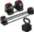 Yaheetech Adjustable Dumbbell Set Free Weight Dumbbells 52.5lbs Fast Adjust Dumbbells 3 in 1 Dumbbell Weight Set Used as Barbell, Kettlebells, with Tray, for Men/Women Strength Training Equipment