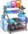 Dumbbell Rack, Yoga Mat Storage Rack – Weight Rack for Dumbbells, Home Gym Storage Rack for Yoga Mat, Dumbbells and Kettlebells, All in One Workout Equipment Storage with Caster Wheels