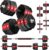 Adjustable Weights Dumbbells Set, 44Lbs 66Lbs 88Lbs 3 in 1 Adjustable Weights Dumbbells Barbell Set, Home Fitness Weight Set Gym Workout Exercise Training with Connecting Rod for Men Women